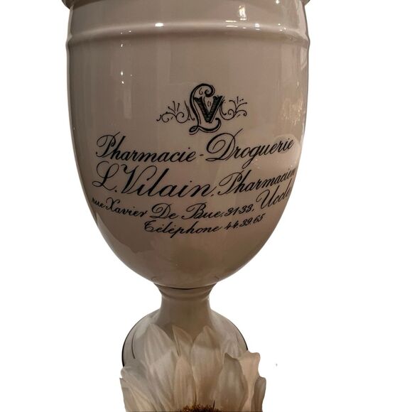 Pottery Barn Pharmacie Apotheke Bathroon Tissue Holder and Urn - Picture 2 of 5